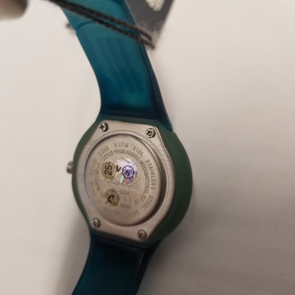 Adidas Y2K Kids Teens Boy Girls Teal Silicon Wrist Watch New - Picture 4 of 6
